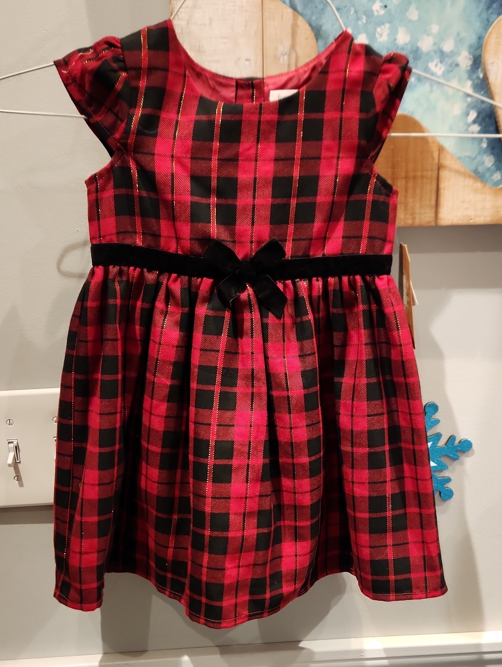 NWT Forever Me Girls Sz 2T Red & Black Plaid Dress